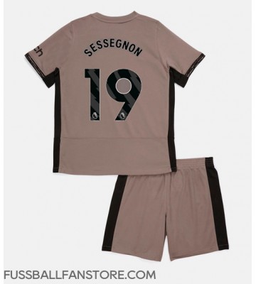 Tottenham Hotspur Ryan Sessegnon #19 Replik 3rd trikot Kinder 2023-24 Kurzarm (+ Kurze Hosen)